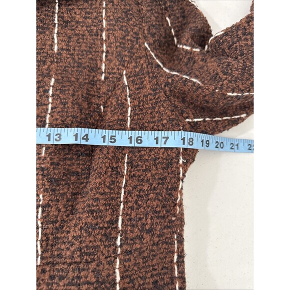 Anya Ponorovskaya Trench‎ Coat Womens 8 Wool Tweed Jacket - Picture 6 of 11